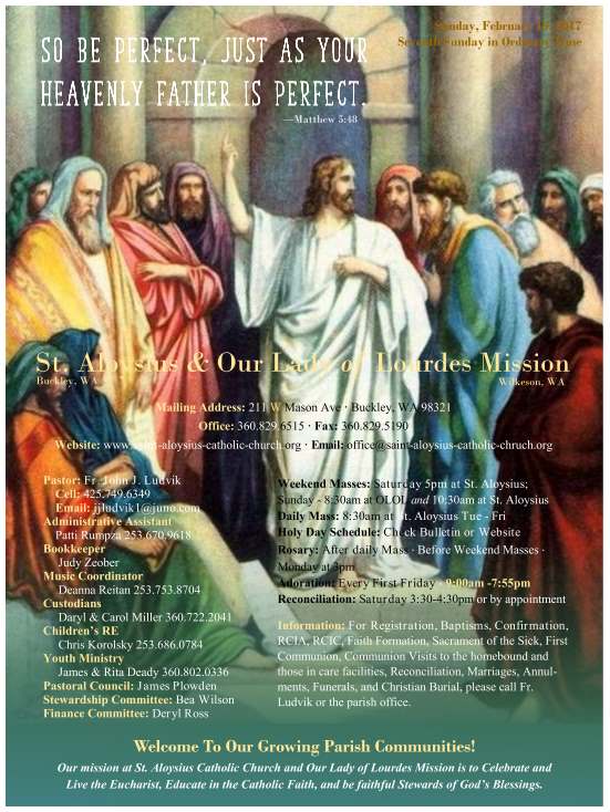 View our bulletin for this weekend